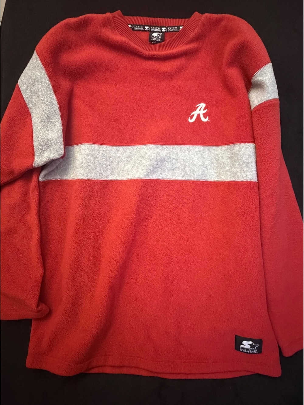 Starter Alabama Crimson Tide Red and Gray Fleece Sweatshirt